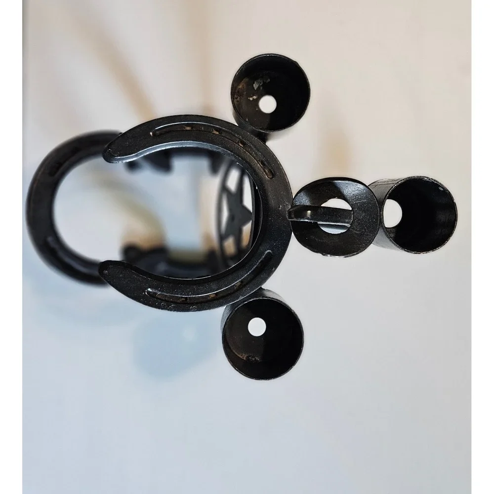 Rustic Horseshoe Metal Candle Holder‎ Texas Star Western Farmhouse Decor Black